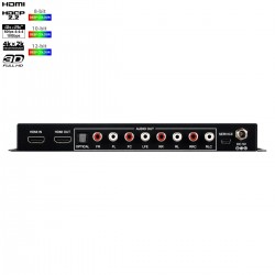 CYP CPLUS-V11PE8 HDMI Audio Extractor 4K60 LPCM 7.1 with EDID Management and RS-232 Control