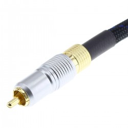 Coaxial Cable Gold Plated OFC Copper Shielded 0.75m