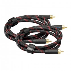 TOPPING TCR2 RCA Cable Male / Male Silver Plated OFC Copper 25cm