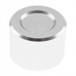 Bouton Aluminium Axe Méplat 25mm Ø6mm Argent