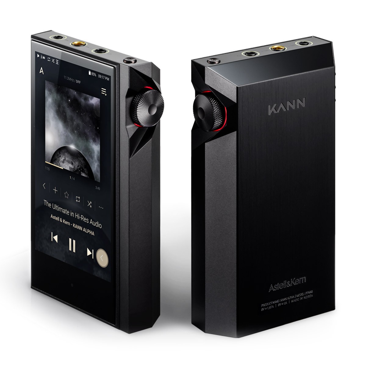 ASTELL&KERN KANN ALPHA Baladeur Numérique DAP HiFi 2x ES9068AS Bluetooth 5.0 WiFi 32bit 384kHz DSD256 MQA Noir