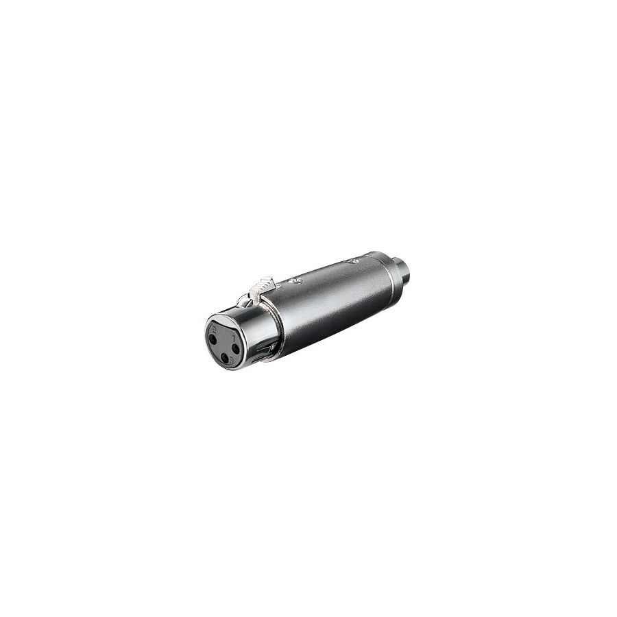 Adaptateur XLR femelle vers RCA femelle corps métallique Audiophonics