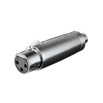 Adaptateur XLR femelle vers RCA femelle corps métallique