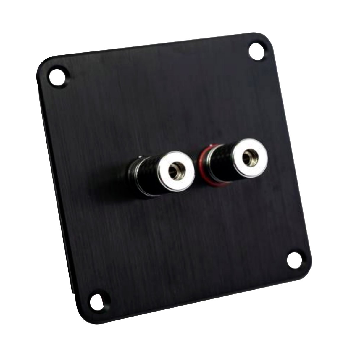 JANTZEN AUDIO Carbon Speaker Terminal Blocks with Aluminum Mounting Plate 100x100mm