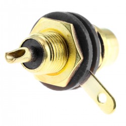 RCA Plug Gold Plated Black (Unit)