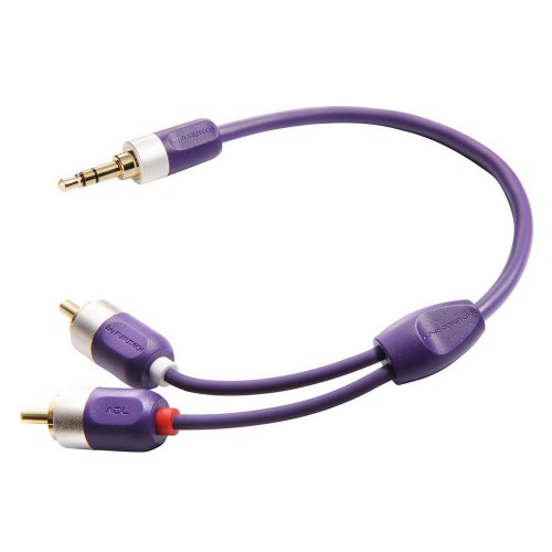 Câble Jack/Jack M/M plat 1.50m - violet 3.5mm - WE