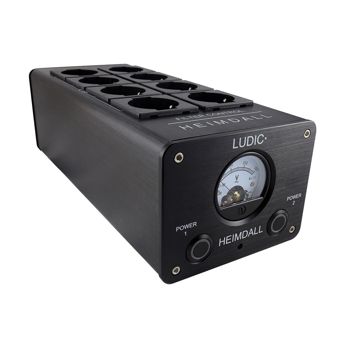 LUDIC HEIMDALL Filtered Power Distributor 8 Sockets Aluminum Black