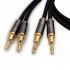 LUDIC HERA Speaker Cables Banana / Spades OFC Copper Gold Plated 3m (Pair)