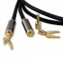 LUDIC HERA Speaker Cables Banana / Spades OFC Copper Gold Plated 3m (Pair)