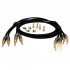 LUDIC HERA Speaker Cables Banana / Spades OFC Copper Gold Plated 4m (Pair)