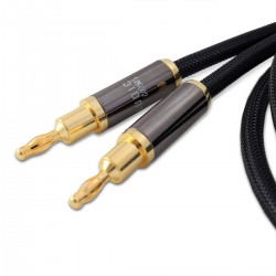 LUDIC HERA Speaker Cables Banana / Spades OFC Copper Gold Plated 2.5m (Pair)