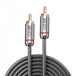 LINDY CROMO LINE Interconnect Cable RCA-RCA OFC Copper Gold Plated 0.5m (Pair)