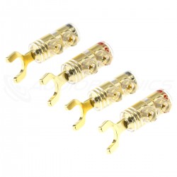 Viablue TS Spade Plug Gold Plated 24K Ø 8mm (Set x4)