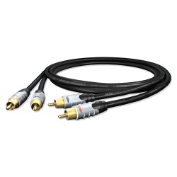 HICON Ambience Series Cable 2 x RCA to 2 x RCA Gold Plated 24K 0.75m