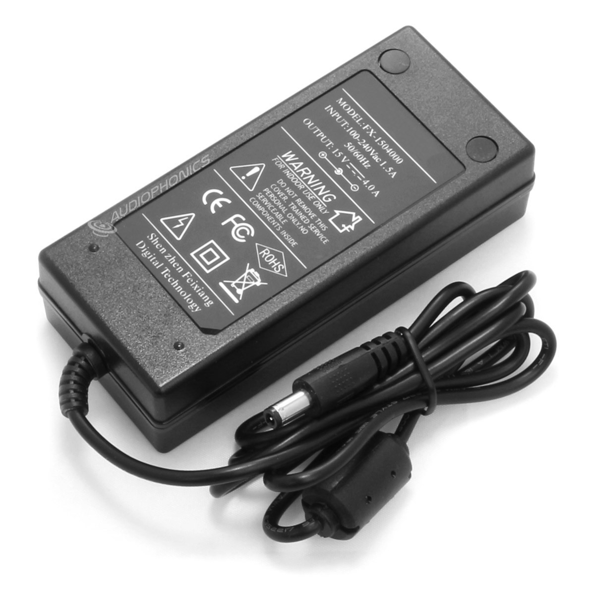 Audiophonics - AC/DC Switching Power Adapter 100-240V AC to 15V 4A DC