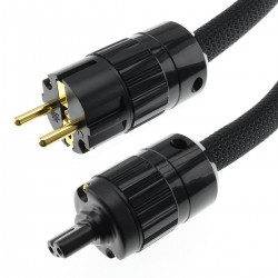 AUDIOPHONICS STEALTH Power Cable Schuko C7 OFC Copper Shielded 3x3.5mm² 1.5m