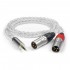 IFI AUDIO Câble Symétrique Jack 4.4mm Mâle vers 2x XLR Mâles Cuivre OFHC Argent 1m