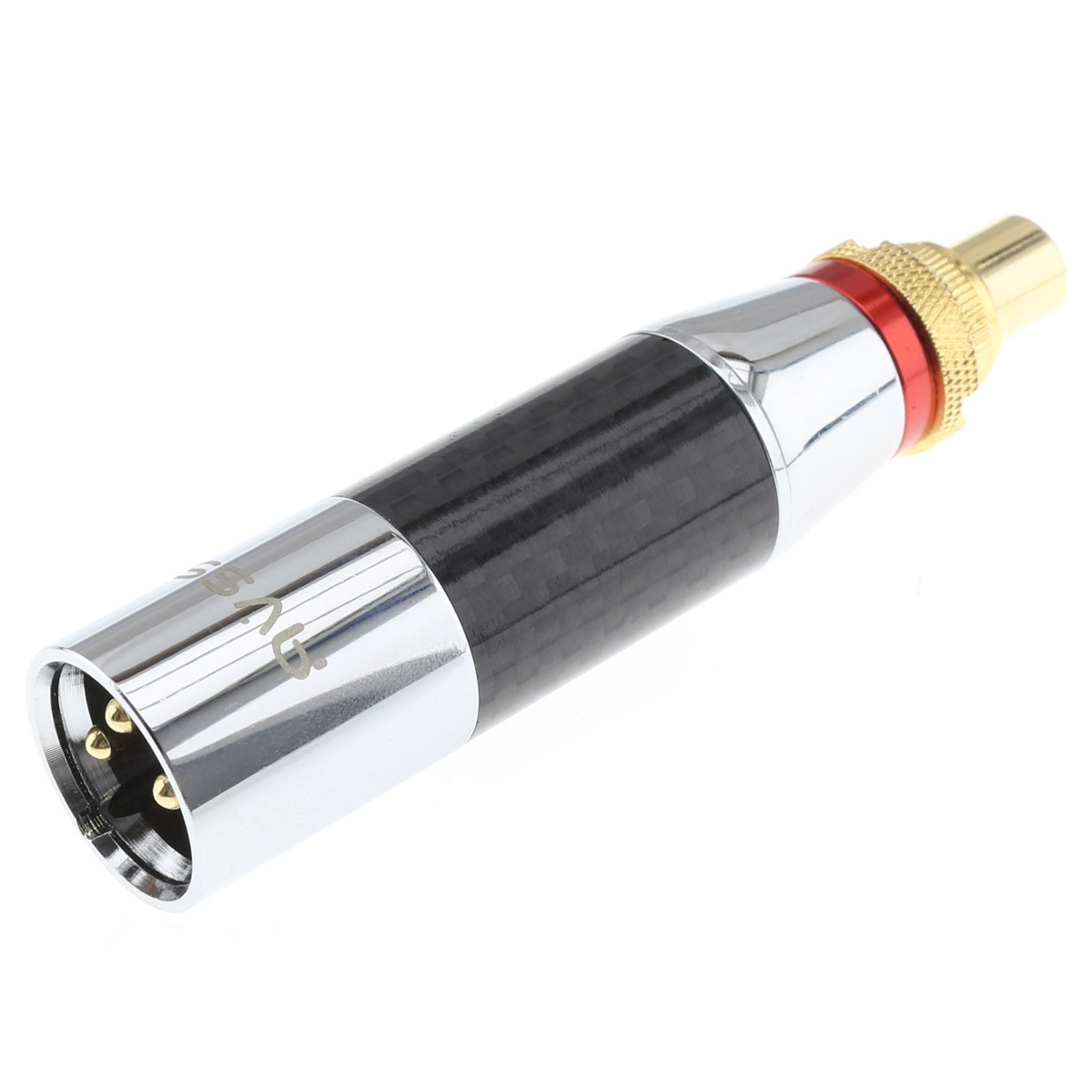 Adaptateur XLR Mâle vers RCA Femelle Cuivre Plaqué Or Audiophonics