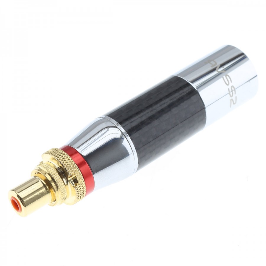 Adaptateur XLR Mâle vers RCA Femelle Cuivre Plaqué Or Audiophonics