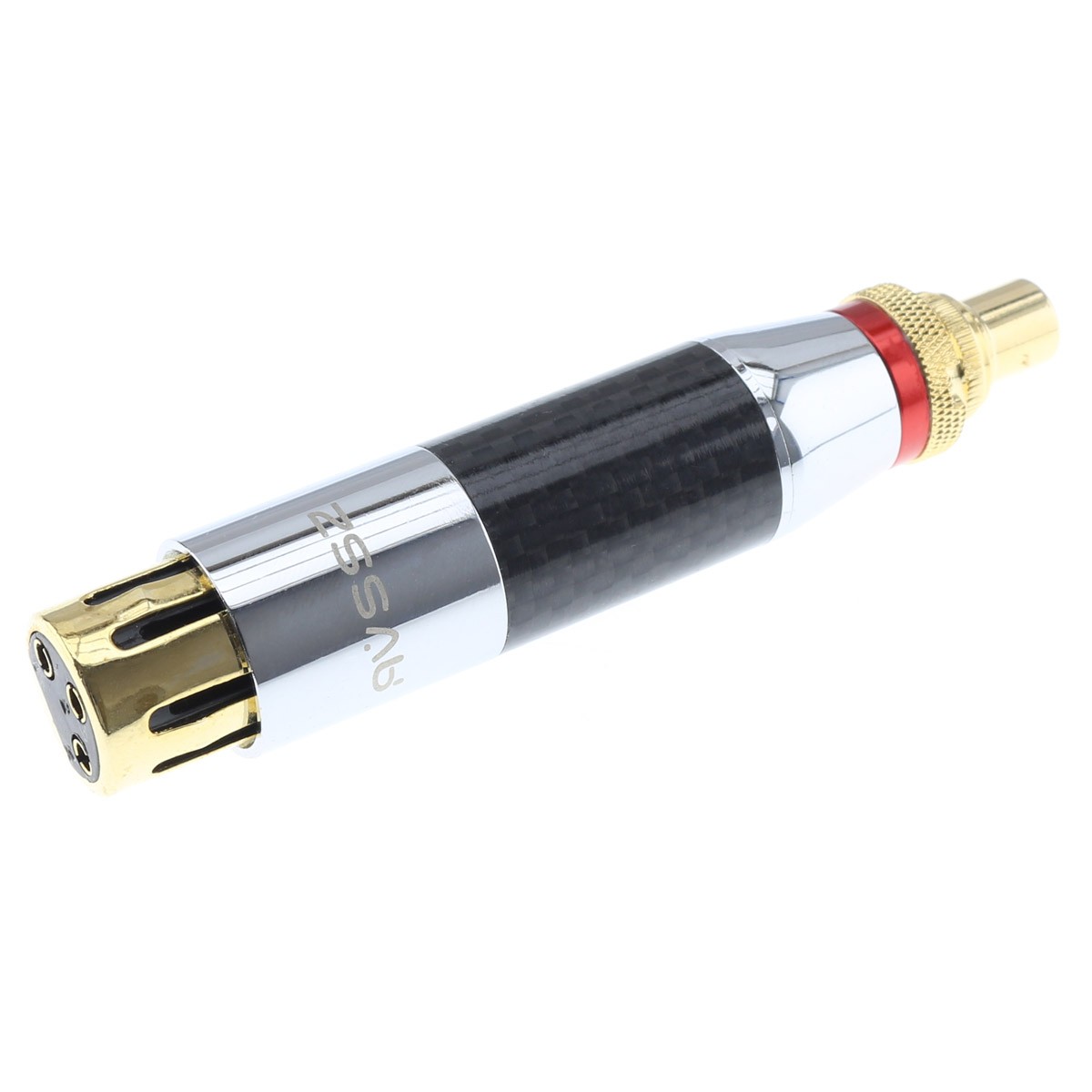 Adaptateur XLR Femelle vers RCA Femelle Cuivre Plaqué Or Audiophonics