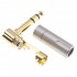 Jack 6.35mm Stereo Connector Angled Gold Plated Ø8mm