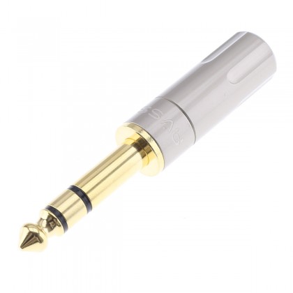 Jack 6.35mm Stereo Connector Gold Plated Ø8mm