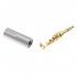 Stereo Male Jack3.5mm Connector Gold Plated Ø6mm