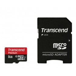 TRANSCEND Memory Card Micro SDHC Class 10 8Gb + Adapter