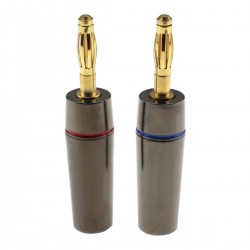 EIZZ-505 Banana Plugs 24K Gold Plated Copper Ø7mm (Pair)