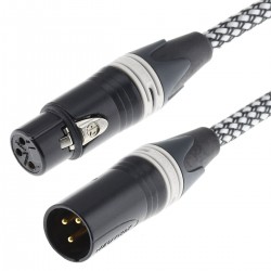 Câble Jack 3.5mm Mâle vers Jack 3.5mm Mâle Mono Plaqué Or 1.8m -  Audiophonics