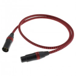 Interconnect Cable Female XLR - Male XLR Gold Plated CANARE L-4E6S 0.5m Red