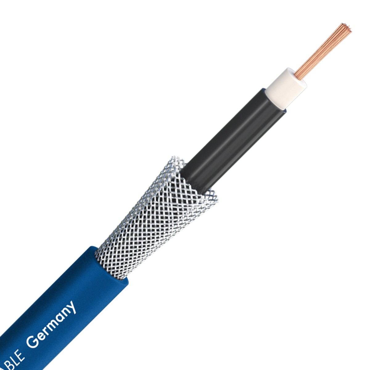 SOMMERCABLE TRICONE XXL Bleu Câble Asymétrique OFC 1x0.5mm² Ø5.9mm