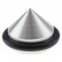 Spikes M4 Aluminum Rubber Ø31x21mm Silver (Unit)