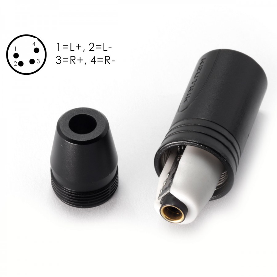 Audiophonics - Adaptateur Jack 2.5mm Mâle vers XLR 4 Pins Femelle Neutrik