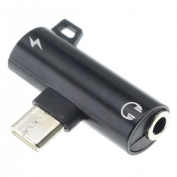 Adaptateur USB-C Mâle vers Jack 3.5mm / USB-C Femelle