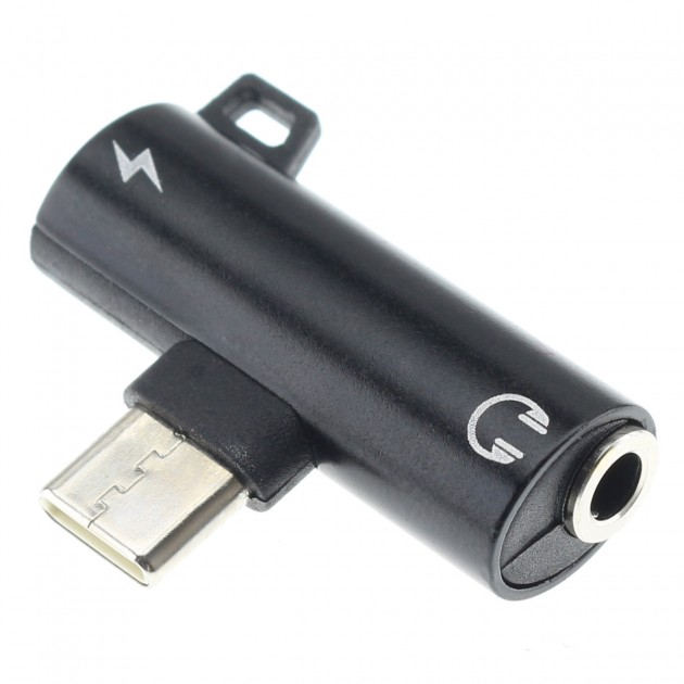 Câble adaptateur USB Type-C vers jack 3,5 mm - Noir - USB-C vers jack audio