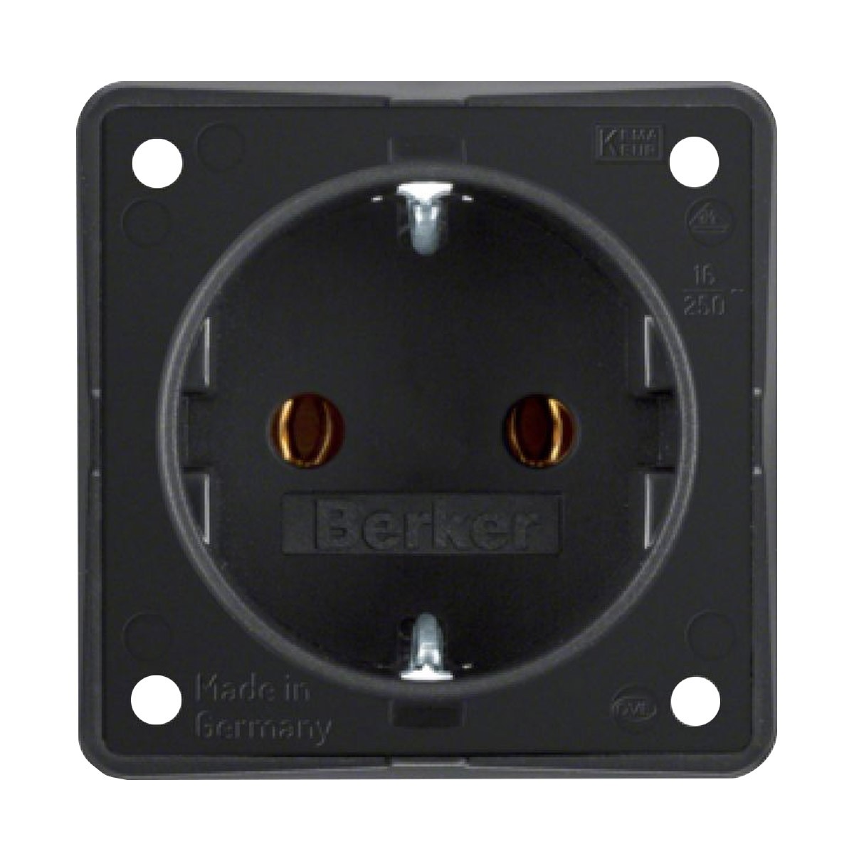 BERKER Power Plug Schuko Type F 250V 16A IP20 Black
