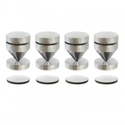 DYNAVOX Pointes de Découplage M6 Laiton Chrome (Set x4)