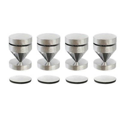 DYNAVOX Pointes de Découplage M6 Laiton Chrome (Set x4)