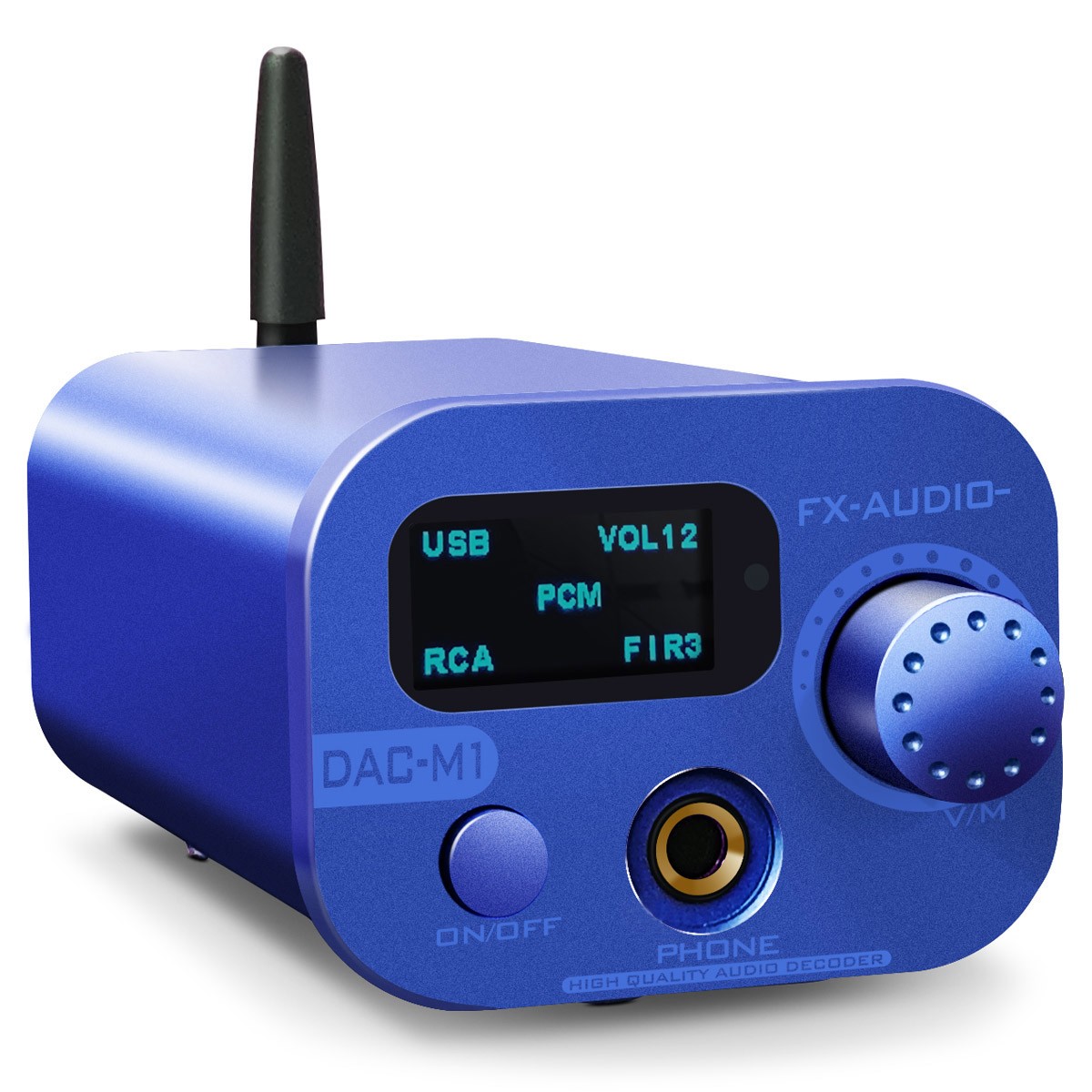 FX-AUDIO DAC-M1 DAC ES9038Q2M XMOS 32bit 768kHz DS512 Bluetooth 5.0 Bleu