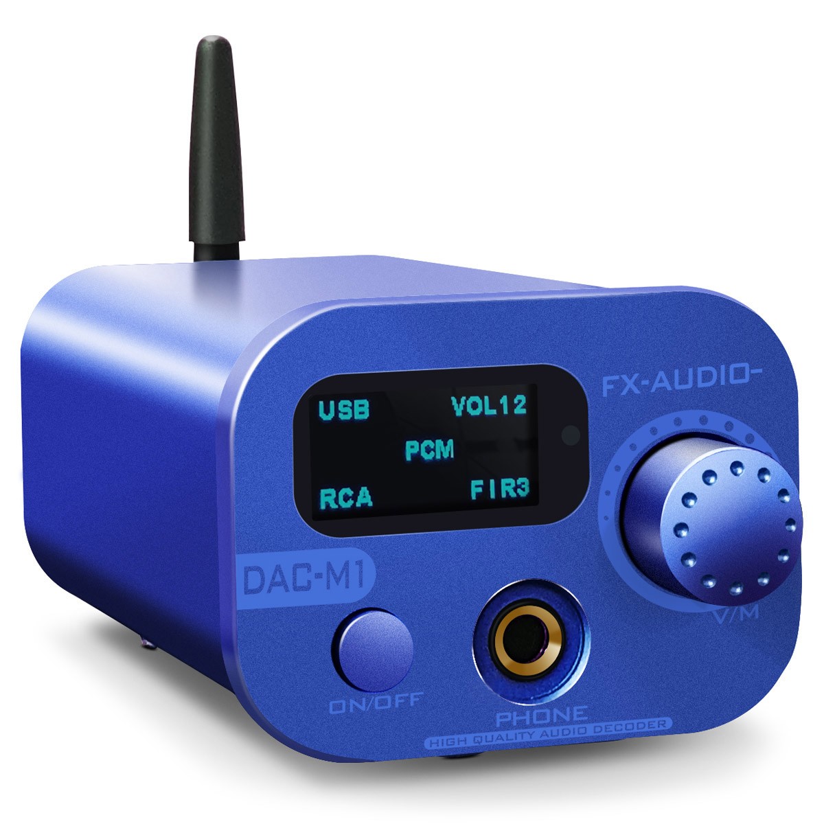 FX-AUDIO DAC-M1 DAC ES9038Q2M XMOS 32bit 768kHz DS512 Bluetooth 5.0 Blue