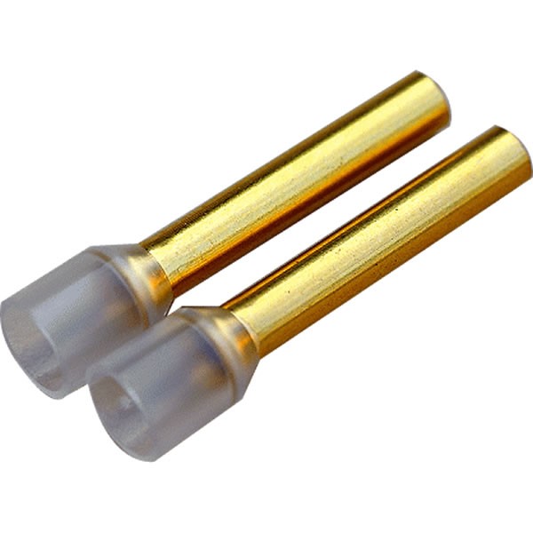 WBT-0444 Embouts à Sertir avec Isolant pour Câble Cuivre OFC Plaqué Or 6mm² (Set x10)