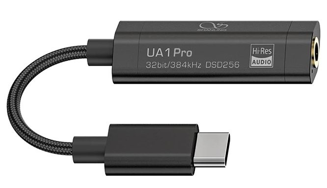 SHANLING UA1 Pro Adapter DAC USB-C ES9219C 32bit 384kHz DSD256 80mW 32 Ohm Black