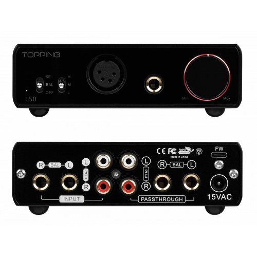 Pack Topping E50 Balanced DAC + L50 Balanced Headphone Amplifier + 