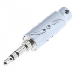 VIBORG VH302R Connecteur Jack 3.5mm Stéréo Plaqué Rhodium Ø6mm