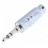 VIBORG VH302G Connecteur Jack 3.5mm Stéréo Plaqué Rhodium Ø6mm