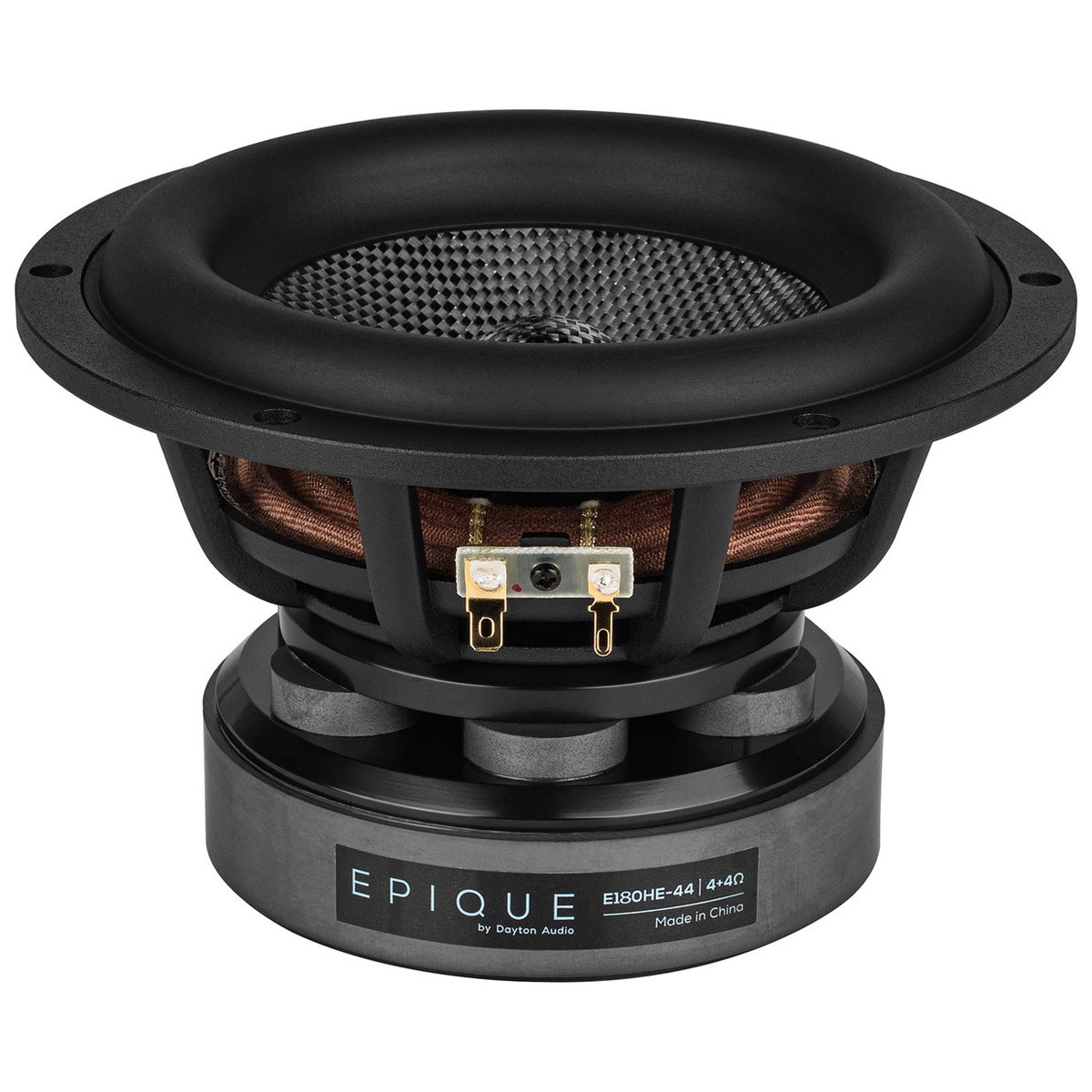 DAYTON AUDIO EPIQUE E180HE-44 Haut-Parleur Subwoofer DVC MMAG Fibre de Carbone 200W 8 Ohm 84dB 25Hz - 3000Hz Ø17.8cm