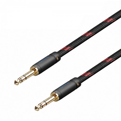 3.5mm stereo TRS jack to 2x 6.35mm male plug mono TS DIY signal Y Cable L-4E6S 
