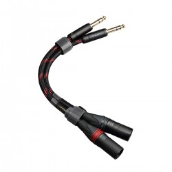 TOPPING TCT2 Male Jack 6.35mm TRS to Male XLR 3 Poles Balanced Interconnect Cables OCC Copper 25cm (Pair)