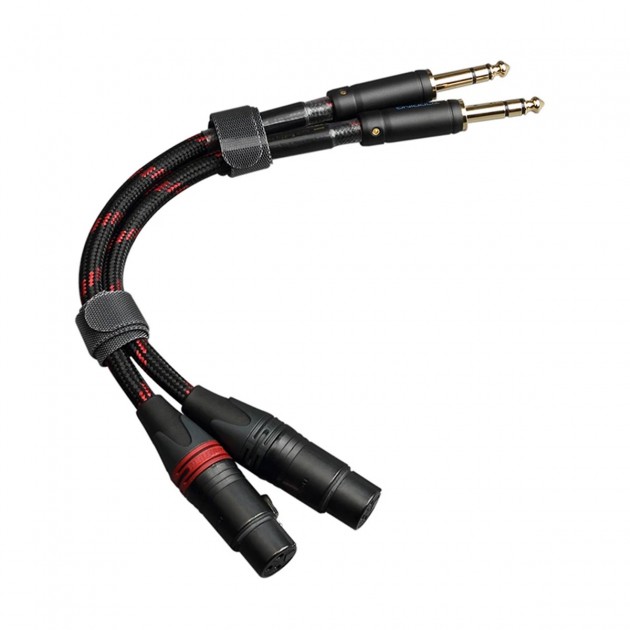 Audiophonics - TOPPING TCT3 Male Jack 6.35mm TRS to Female XLR 3 Poles  Balanced Interconnect Cables OCC Copper 1.25m (Pair)